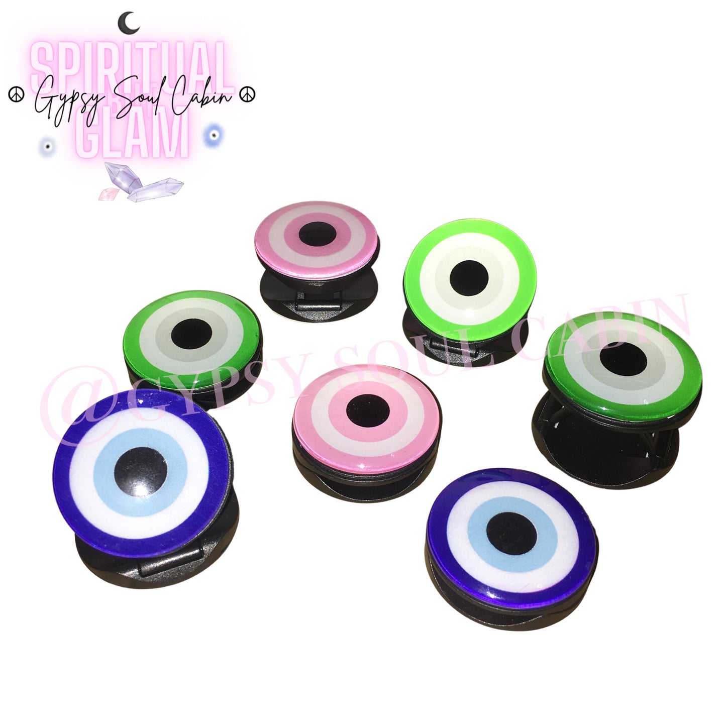 Green Quisha Protection Evil Eye Phone Grip Pop-Socket