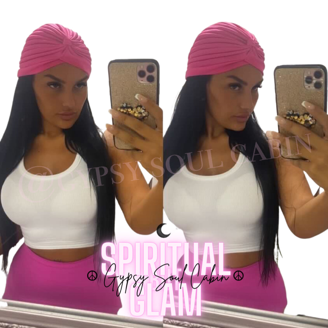 Girly Pink Bohemian Head Wrap
