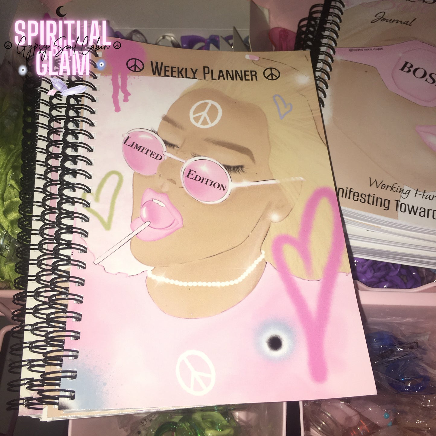 Girl Art Weekly Planner, Notebook, Journal
