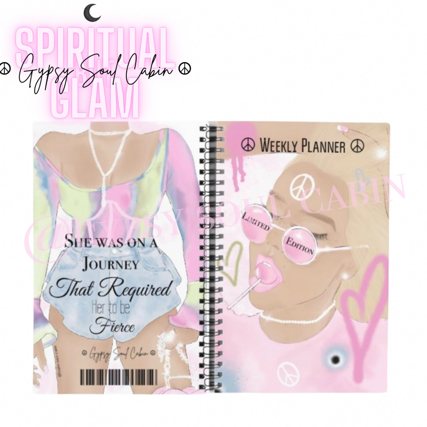 Girl Art Weekly Planner, Notebook, Journal