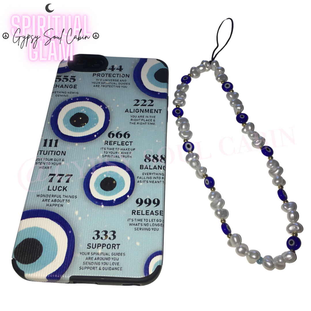 Evil Eye, Angel Numbers iPhone Case & Phone Charm Duo