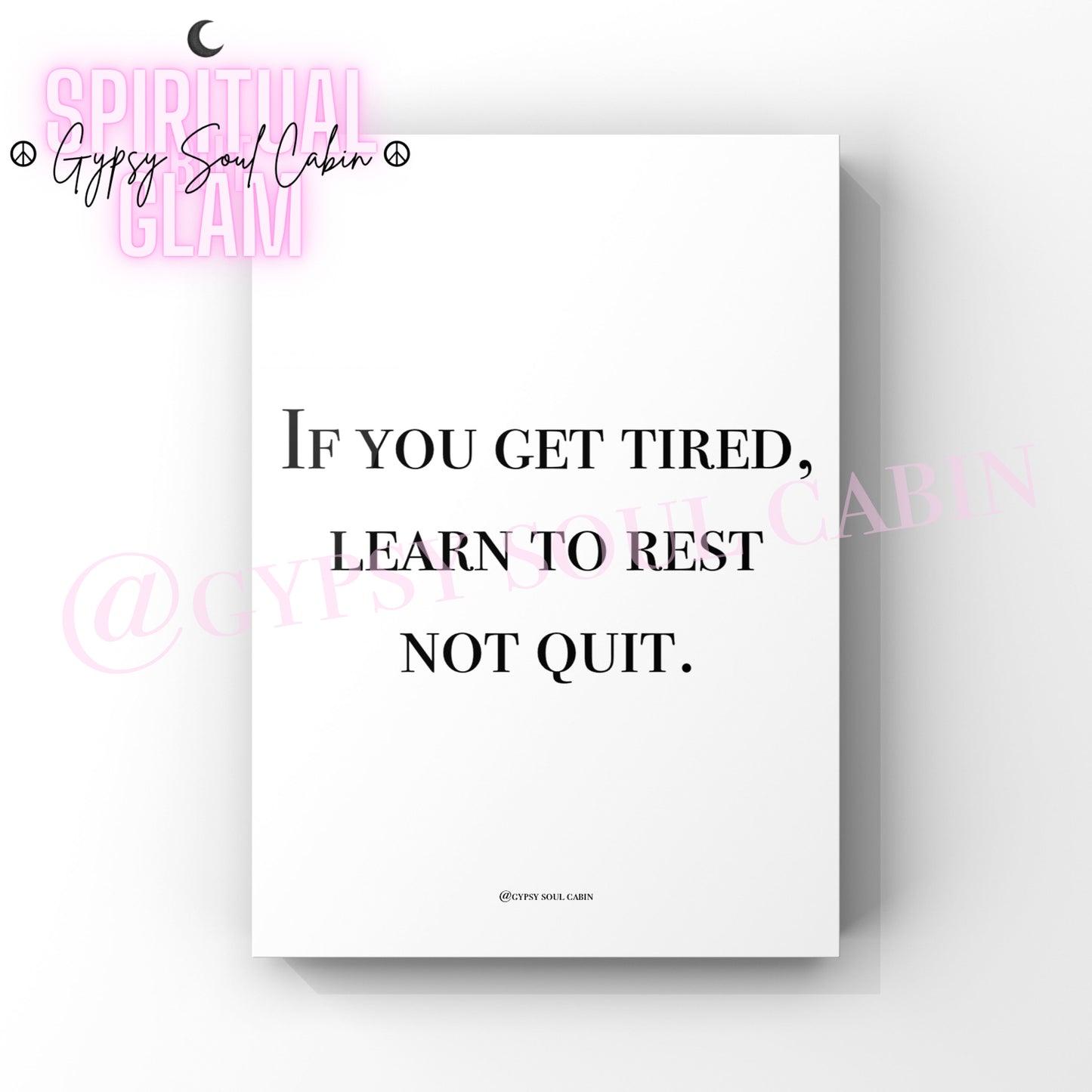 I Am Learning To Trust The Journey, Rest, Not Quit A4 Black & White Quote Prints