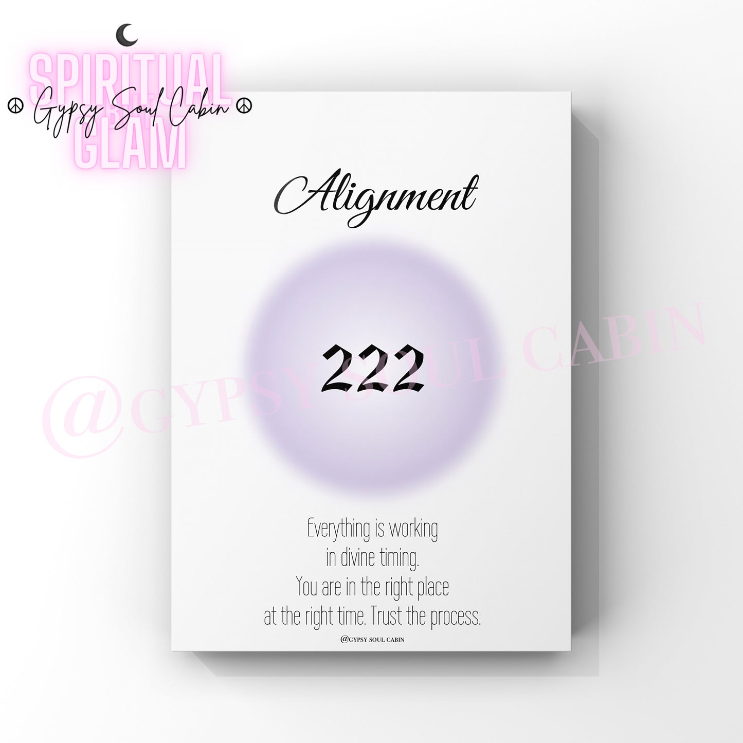 Angel Numbers 111, 222, 333 Purple Prints