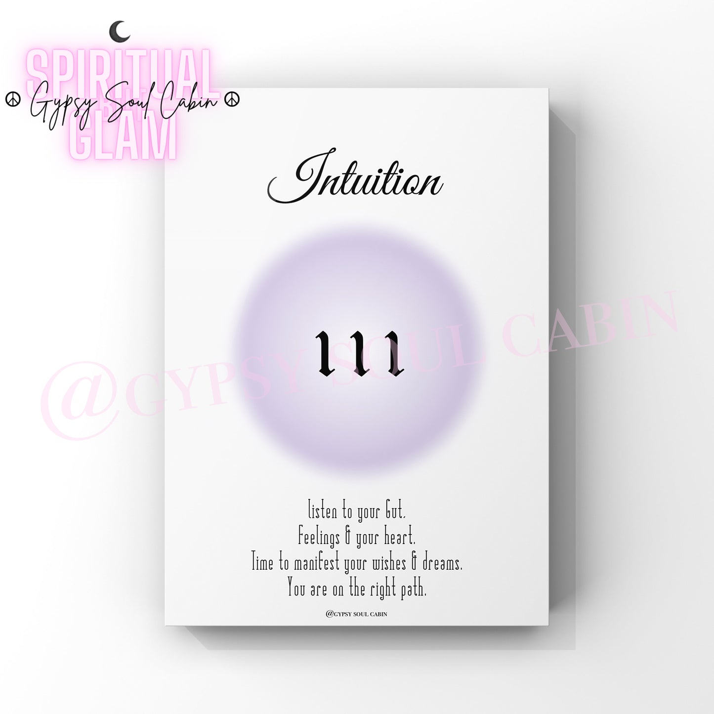 Angel Numbers 111, 222, 333 Purple Prints