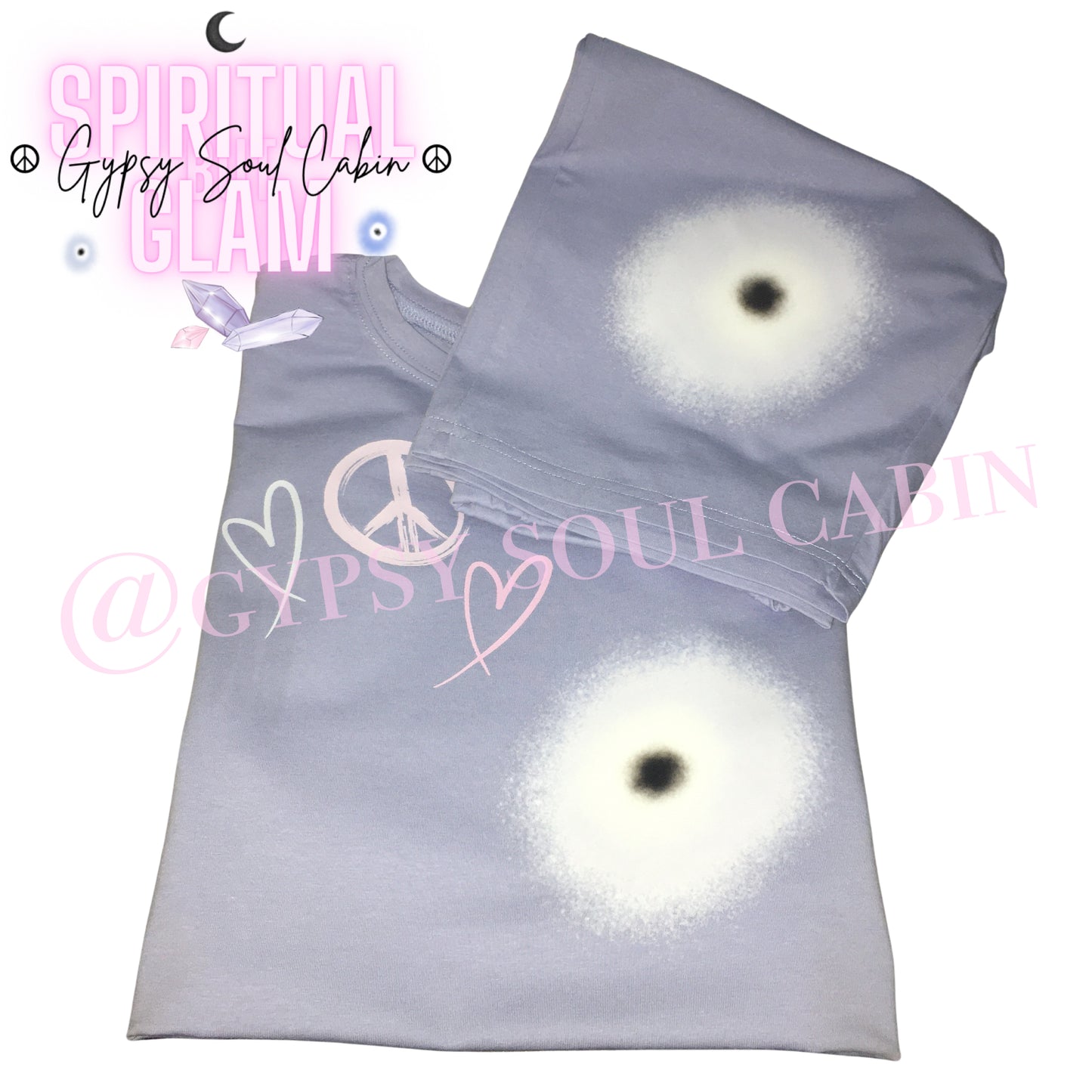 Peace, Love & Evil Eye Limited Edition Shorts & Oversized T-Shirt Set