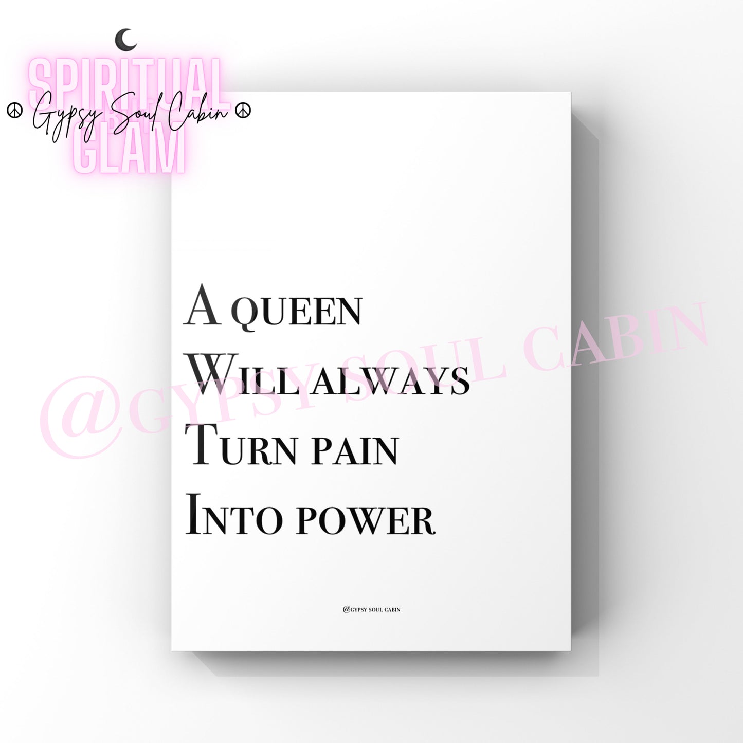 Strong Woman, Warrior, Strength, Power, A Queen A4 Black & White Quote Prints