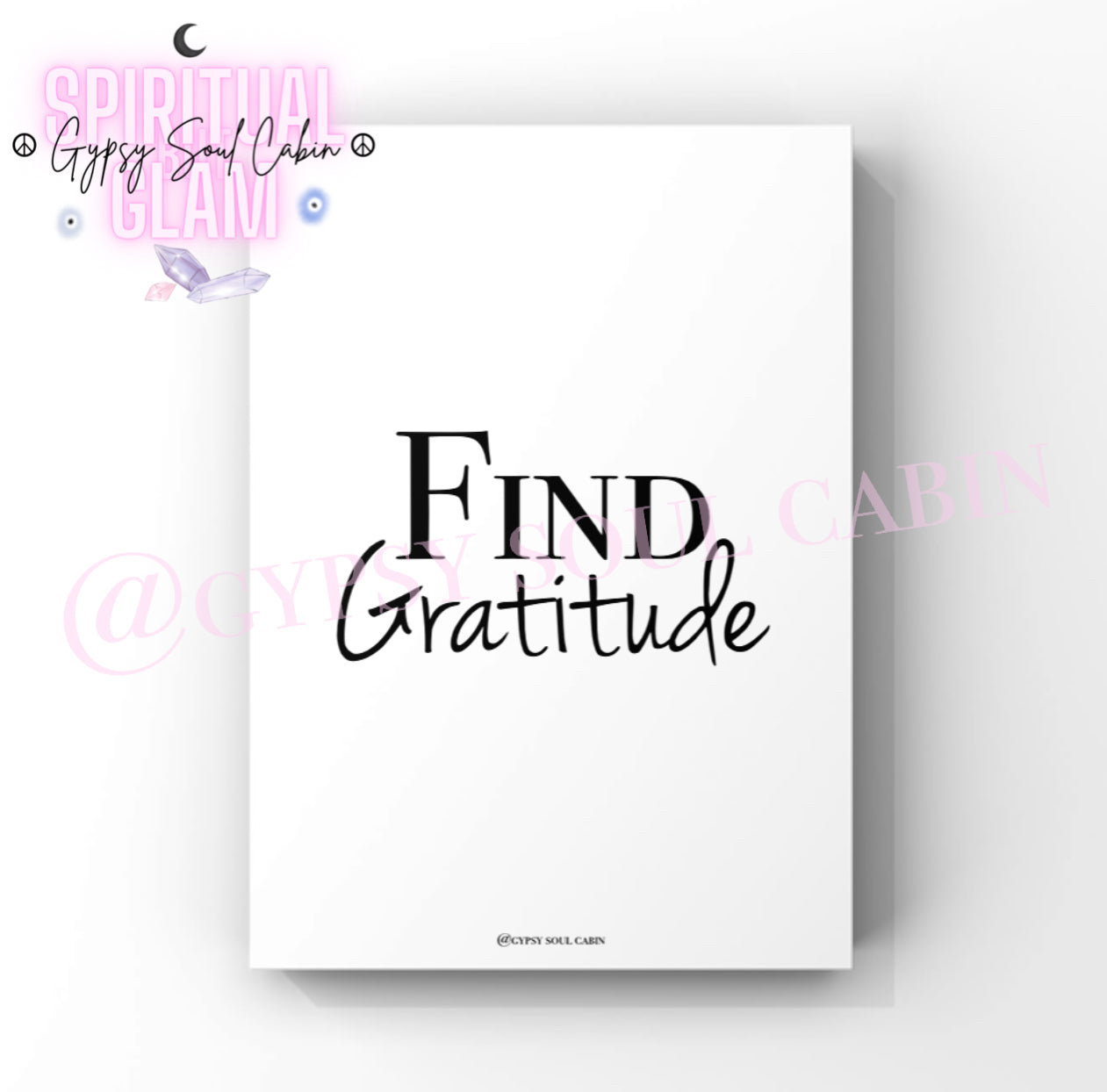 Find Gratitude Black White, Pink & Blue Prints