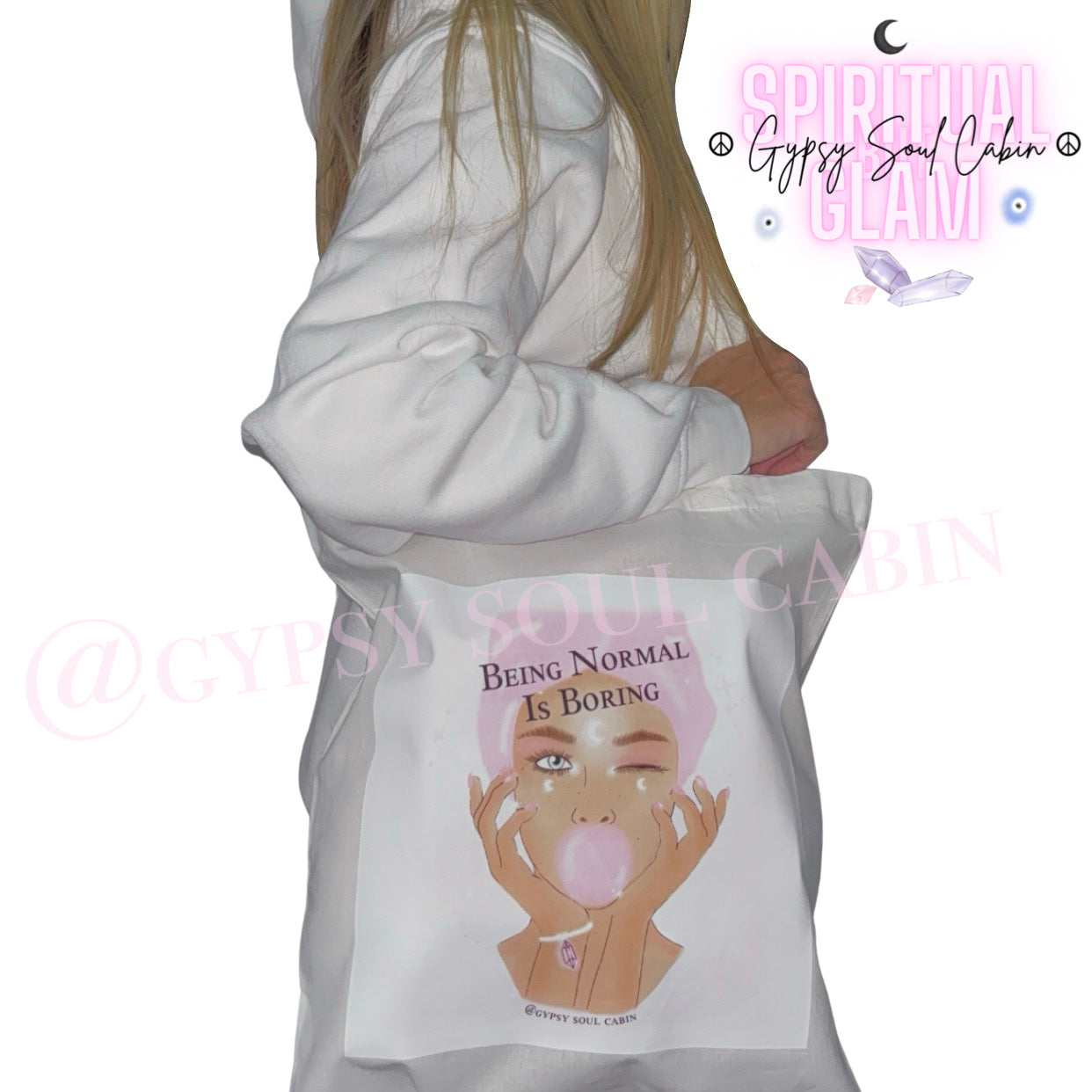 Small Being Normal Is Boring Art Quote Tote Bag