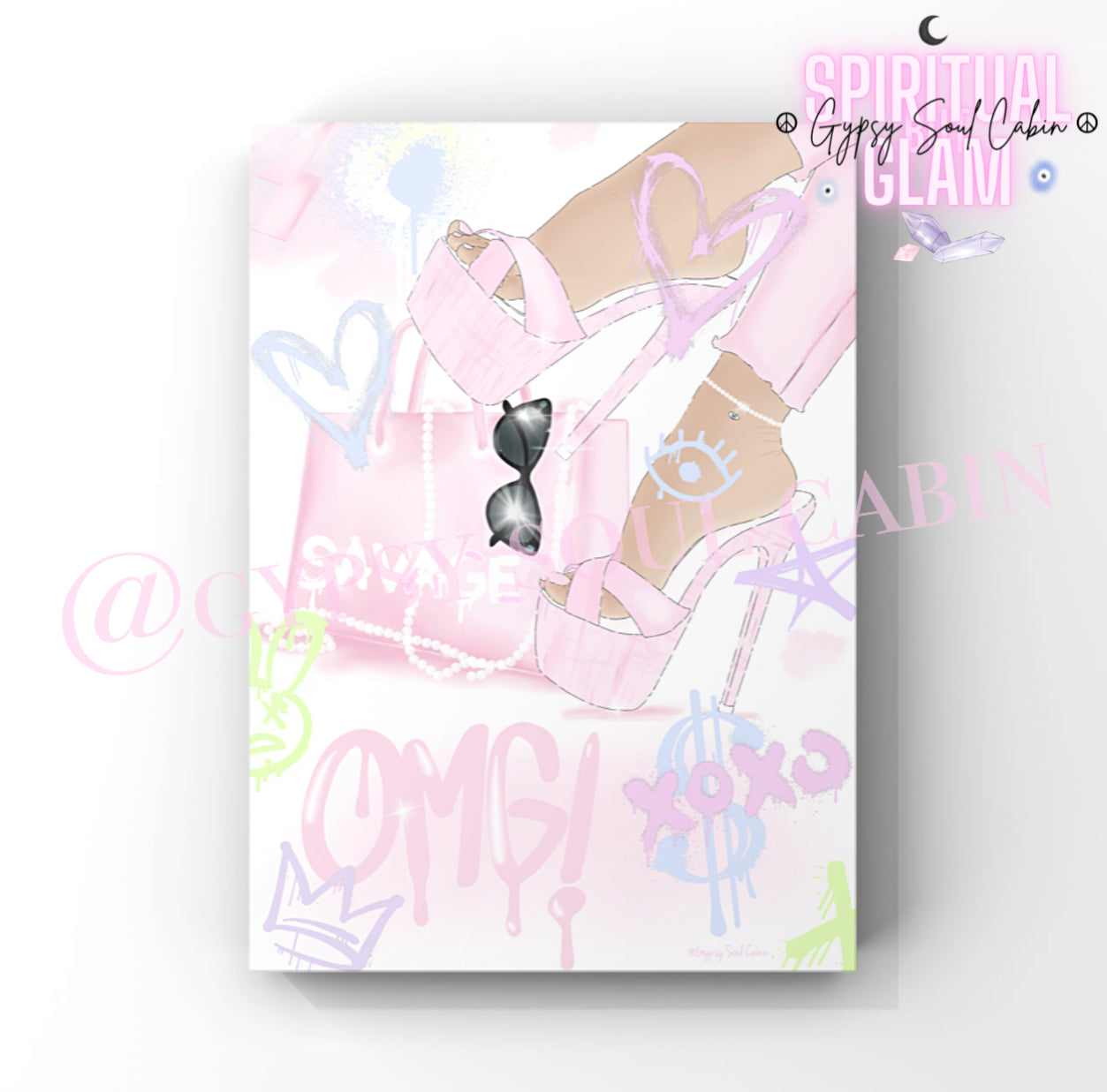 Pastel Colour Graffiti Fashion Art Prints
