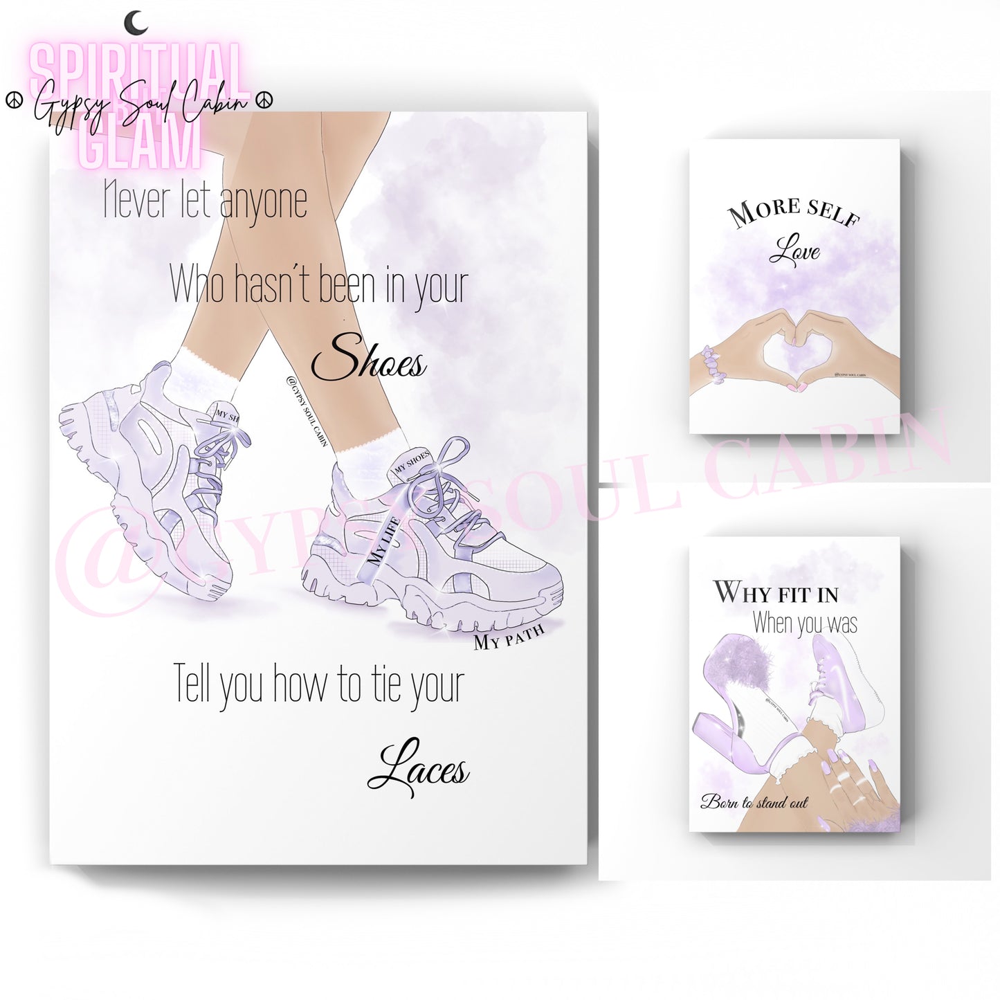 Life, Self Love, Born To Stand Out Purple Art
Quote Prints