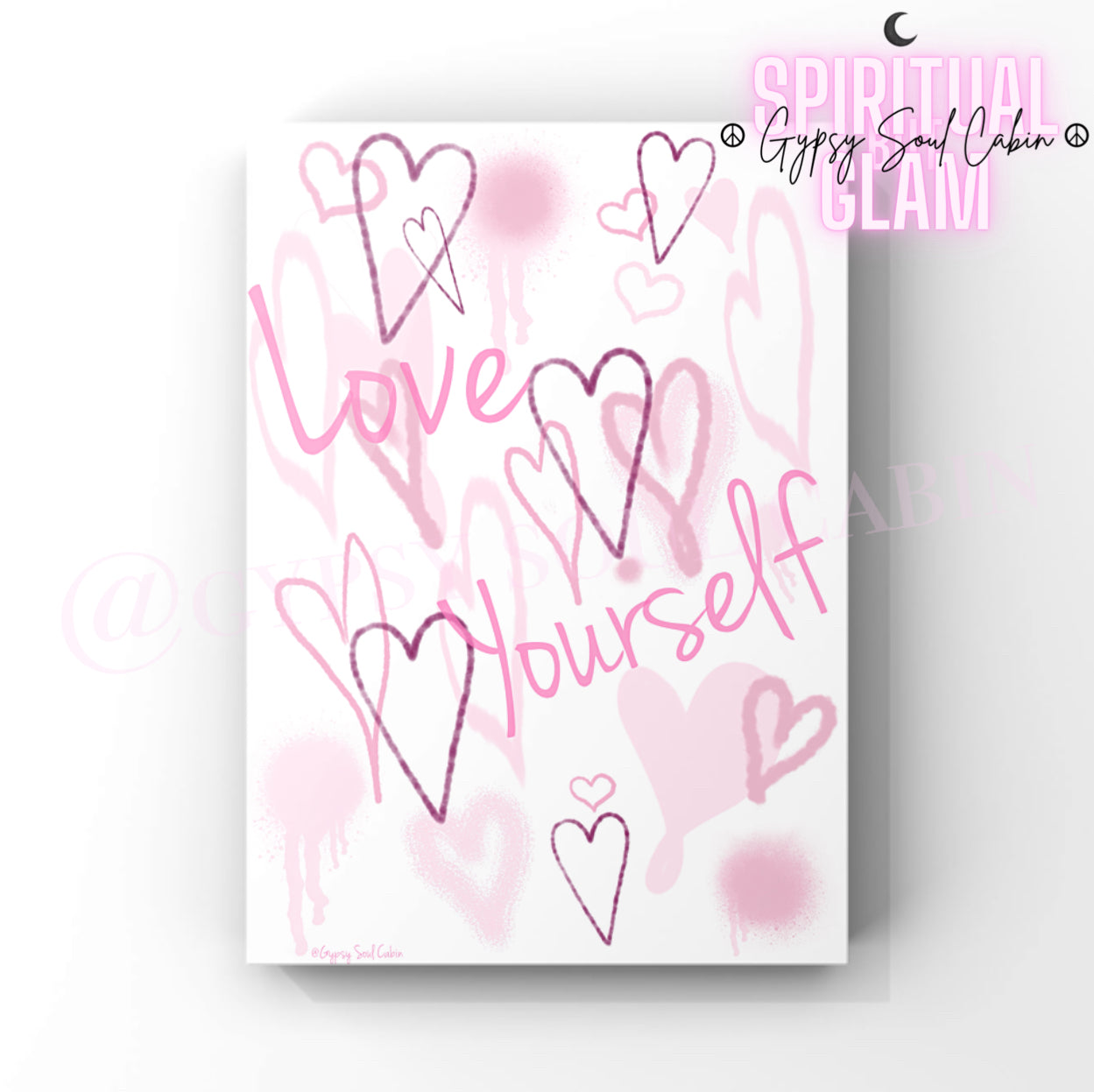 Peace & Love, That’s A Vibe, Love Yourself Graffiti Pink Hearts Prints