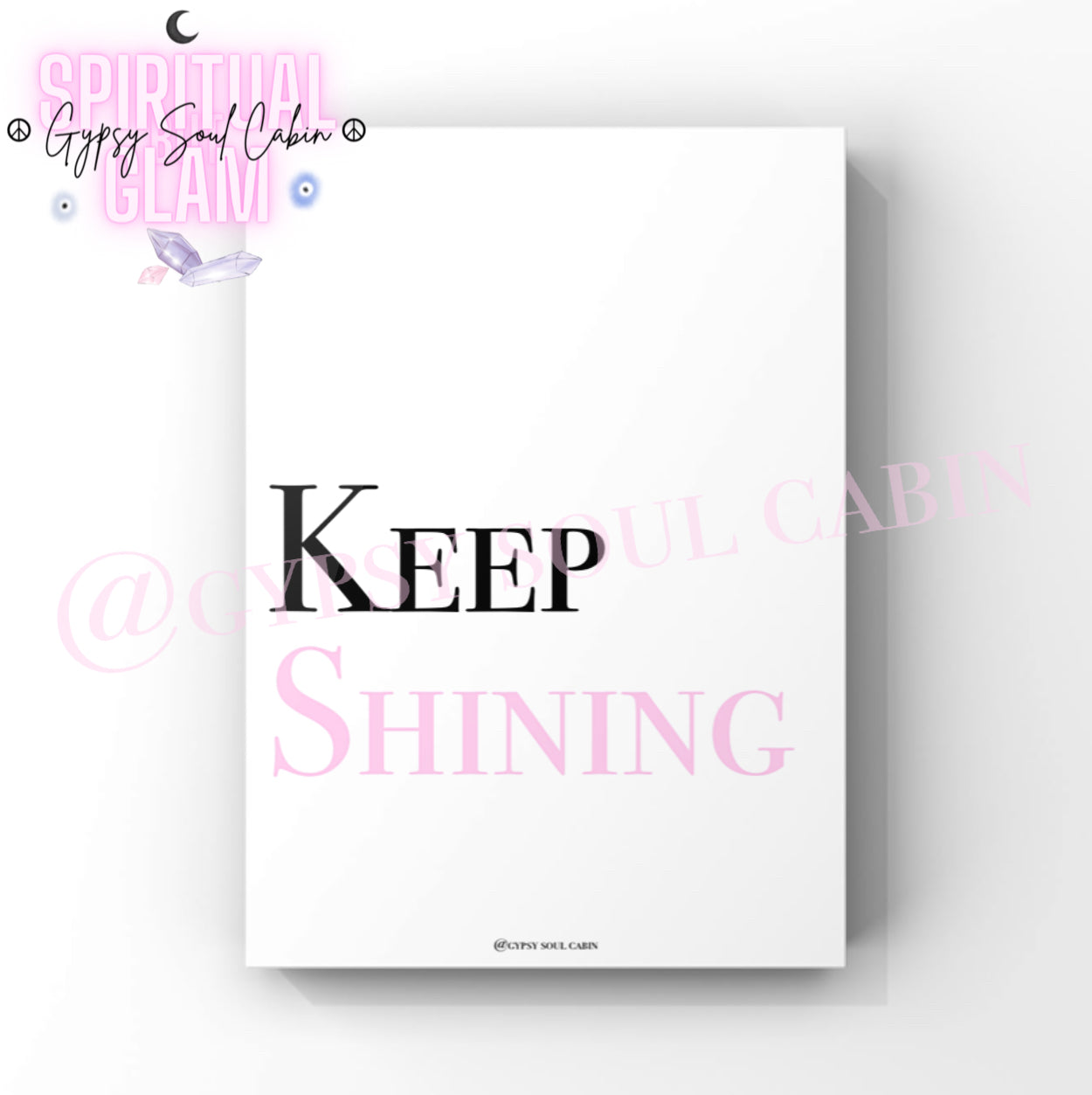 Keep Shining Black, White, Pink & Blue Prints