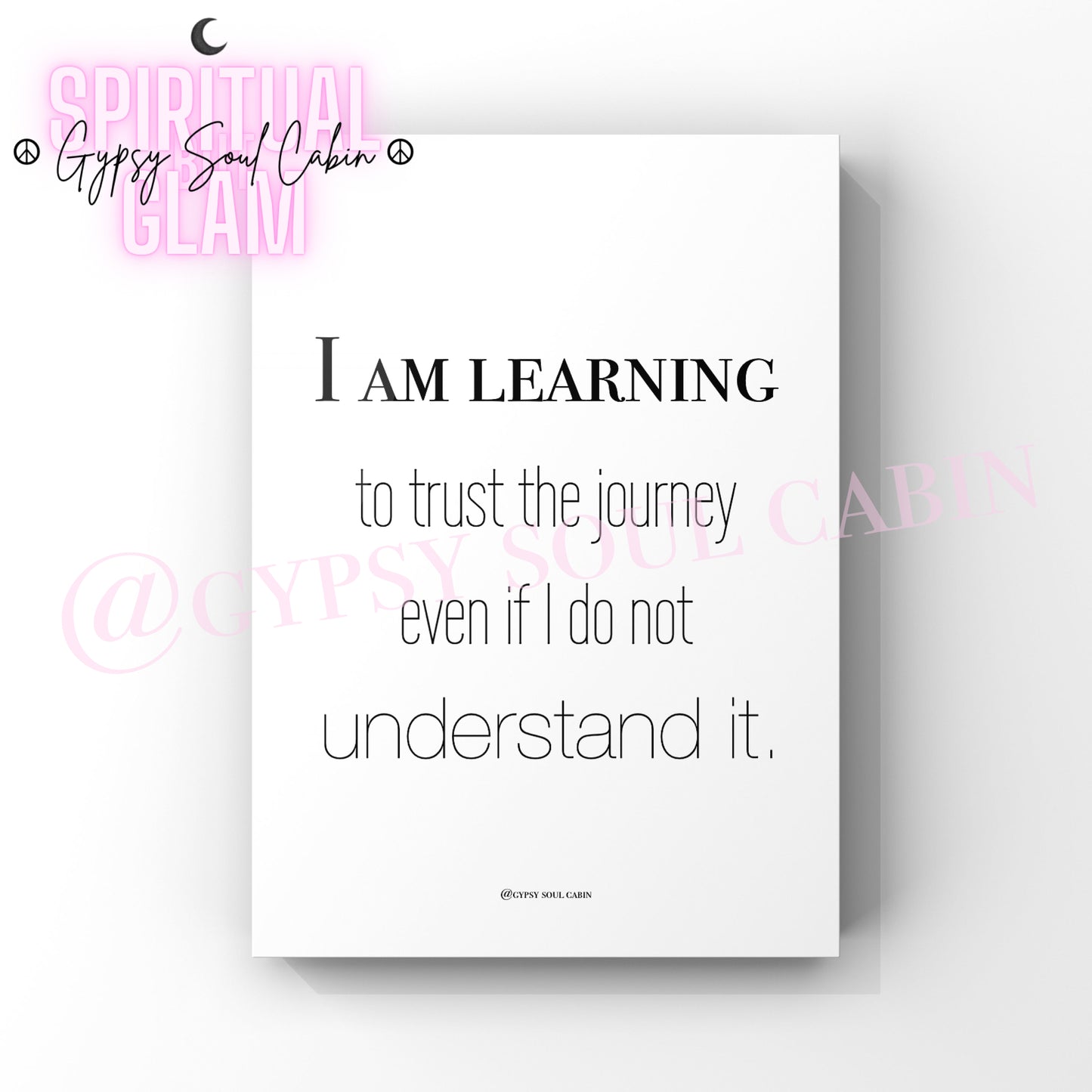 I Am Learning To Trust The Journey, Rest, Not Quit A4 Black & White Quote Prints