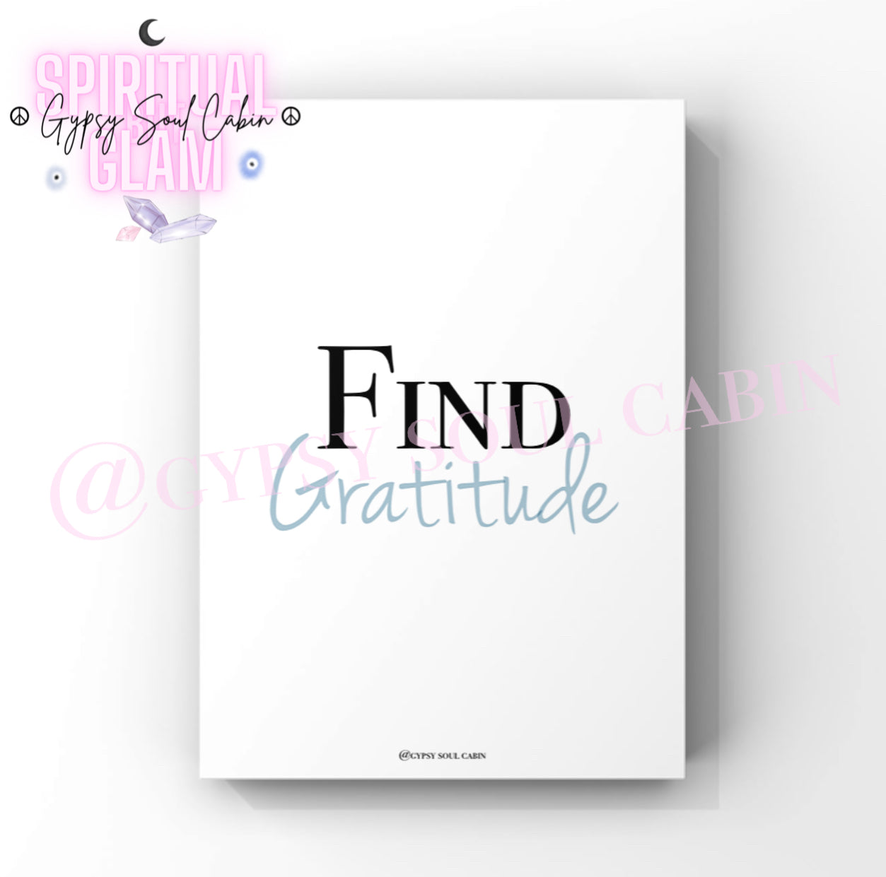 Find Gratitude Black White, Pink & Blue Prints