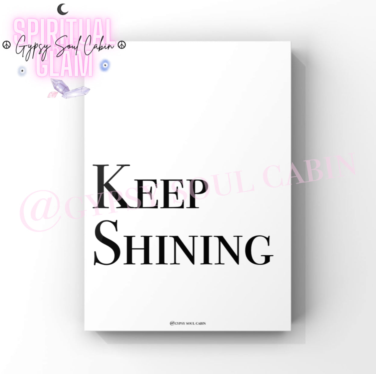Keep Shining Black, White, Pink & Blue Prints