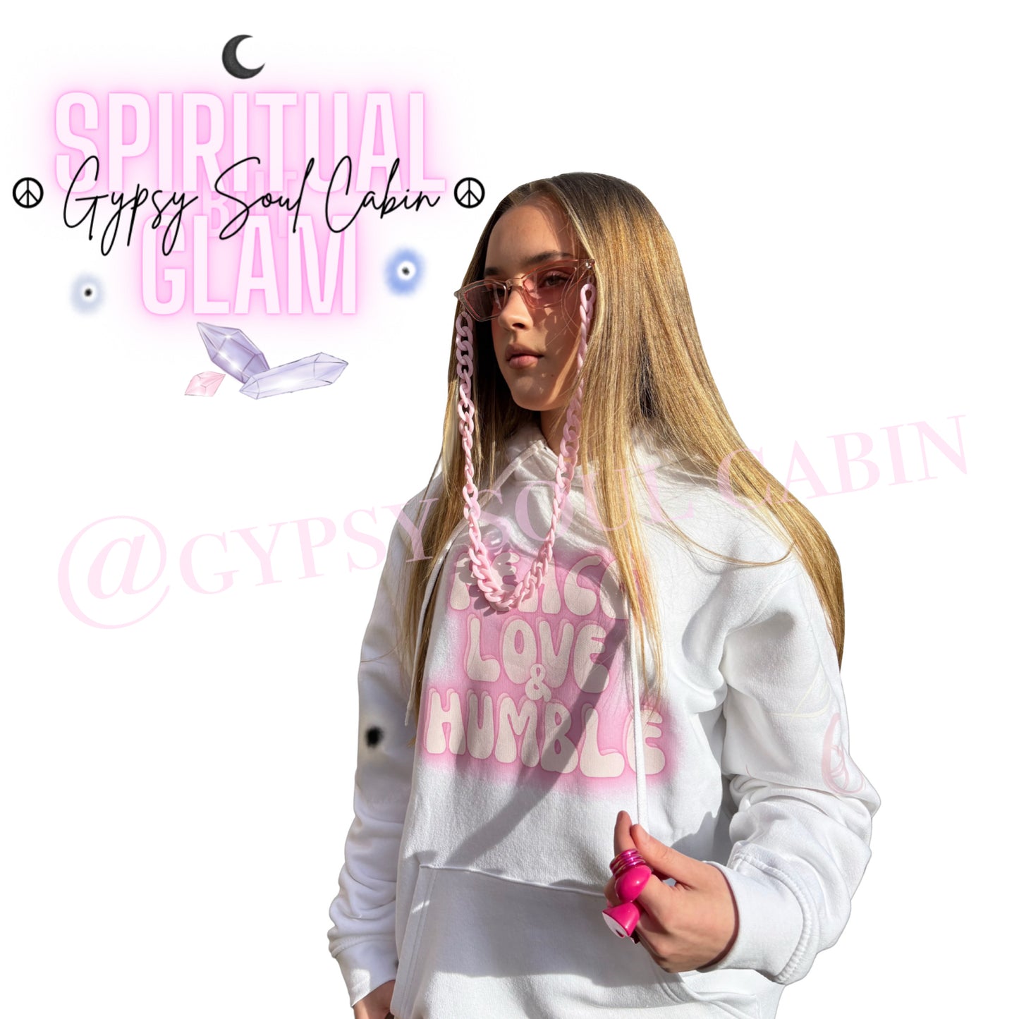 Peace Love & Humble Front Pocket Oversized Girls Woman’s Hoodie