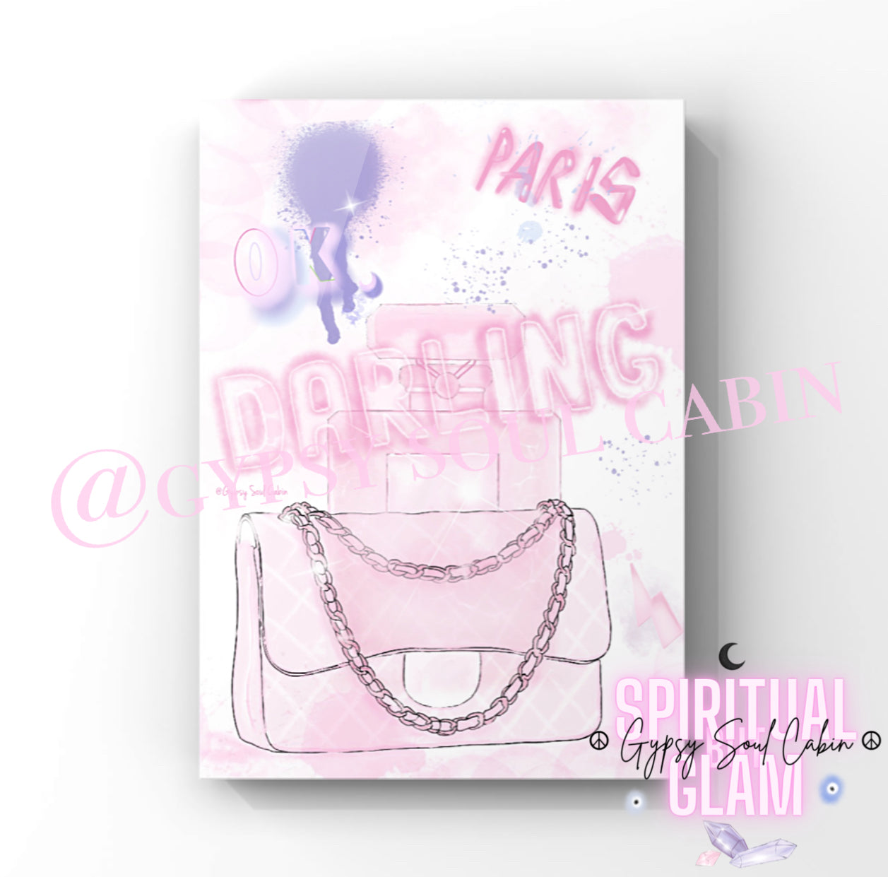 Ok Paris Darling Fashion Bag & Perfume Graffiti Art Prints