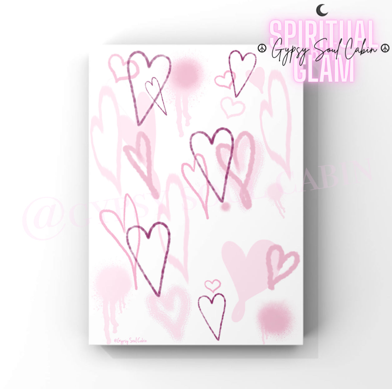 Peace & Love, That’s A Vibe, Love Yourself Graffiti Pink Hearts Prints