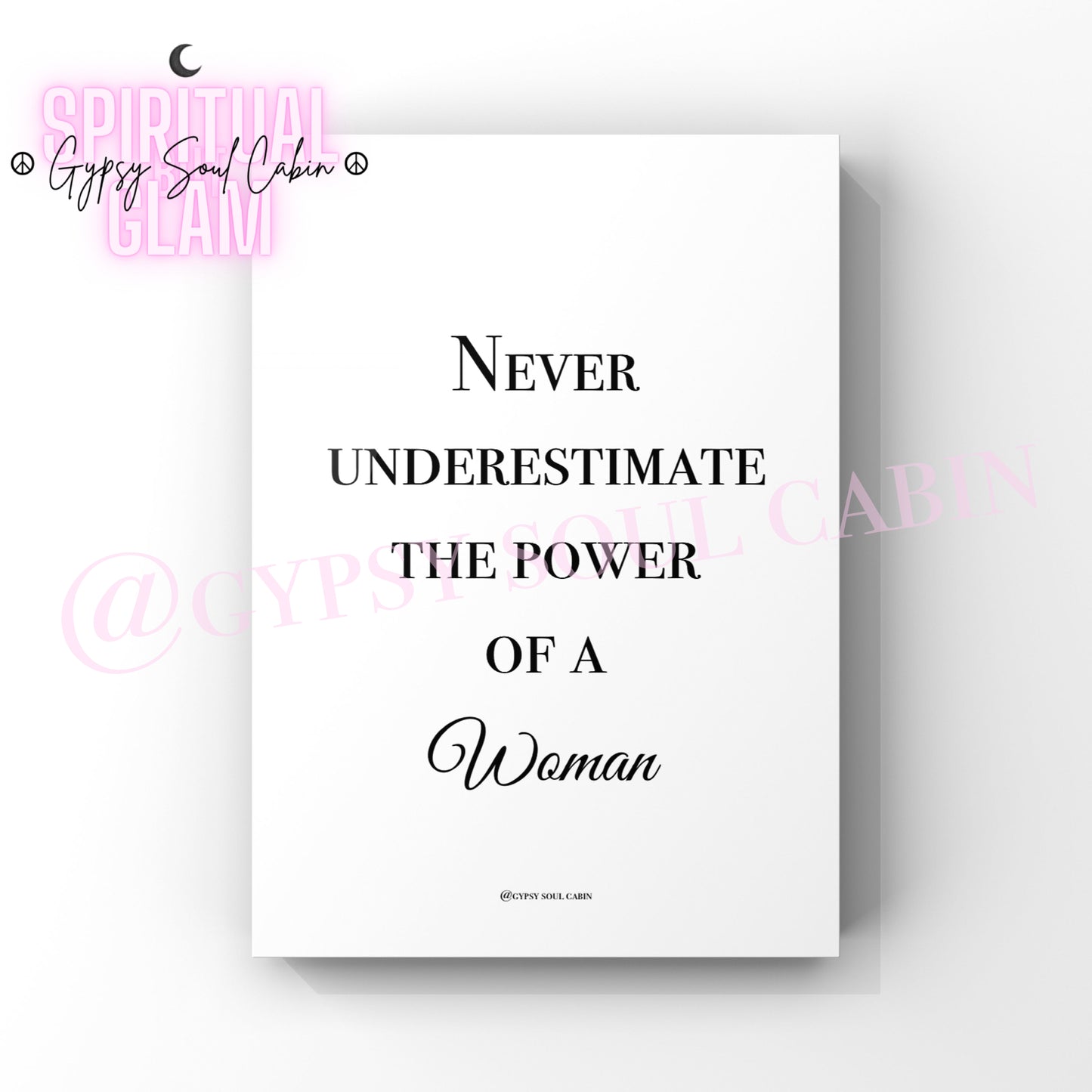 Strong Women, Self Love Quote A4 Black & White Quote Prints
