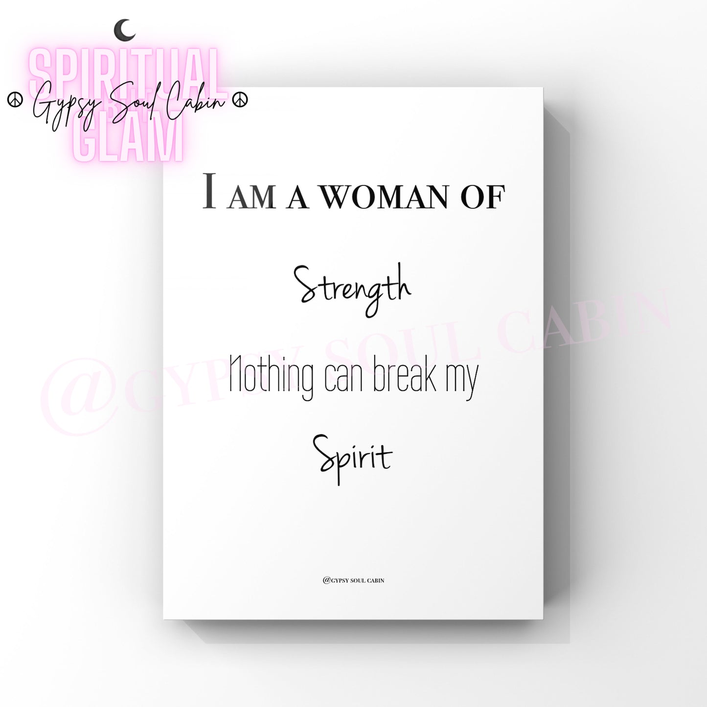 Strong Woman, Warrior, Strength, Power, A Queen A4 Black & White Quote Prints