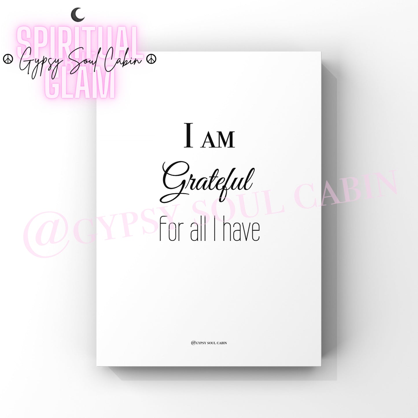 I Am Trusting, I Am Grateful, I Am Manifesting A4 Black & White Quote Prints