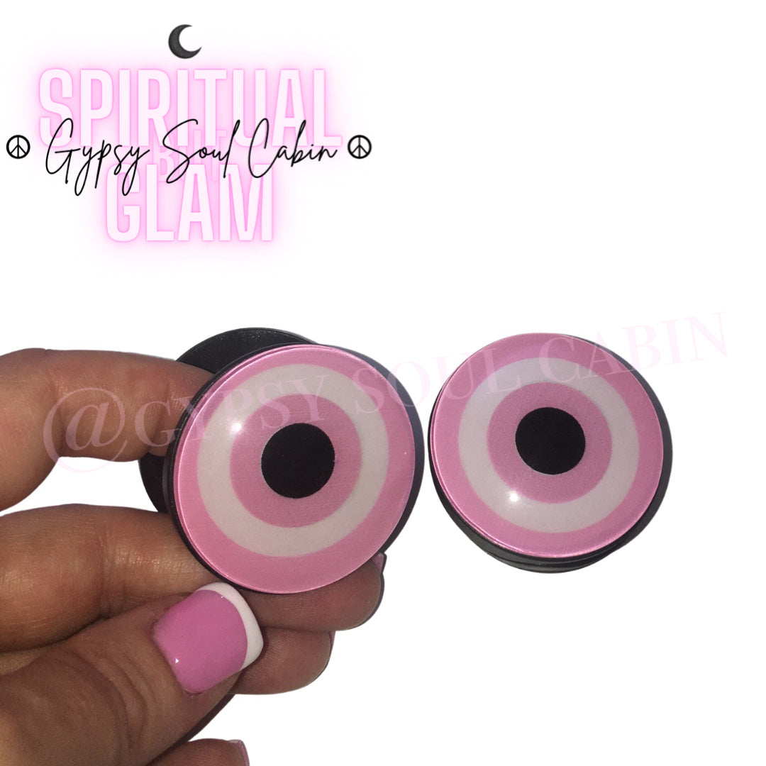 Pink Evil Eye Phone Grip Pop-Socket