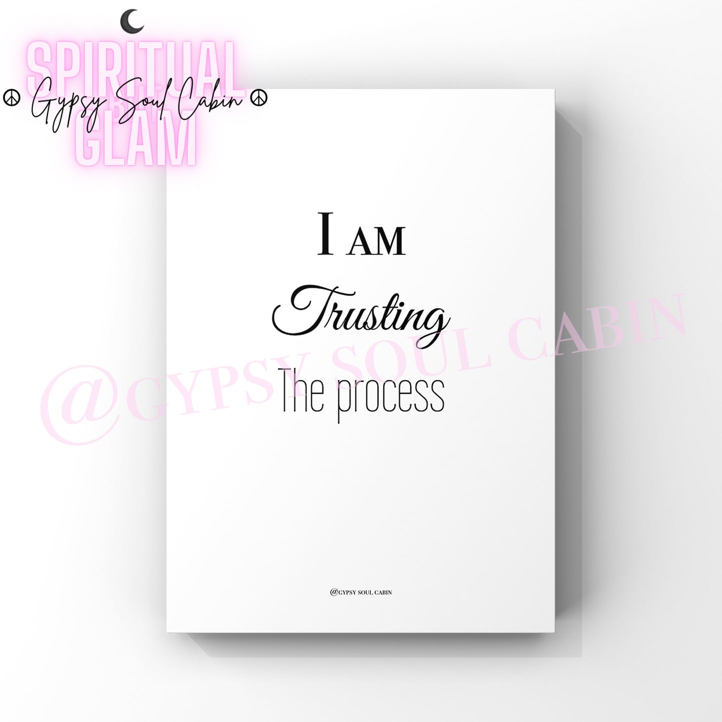 I Am Trusting, I Am Grateful, I Am Manifesting A4 Black & White Quote Prints