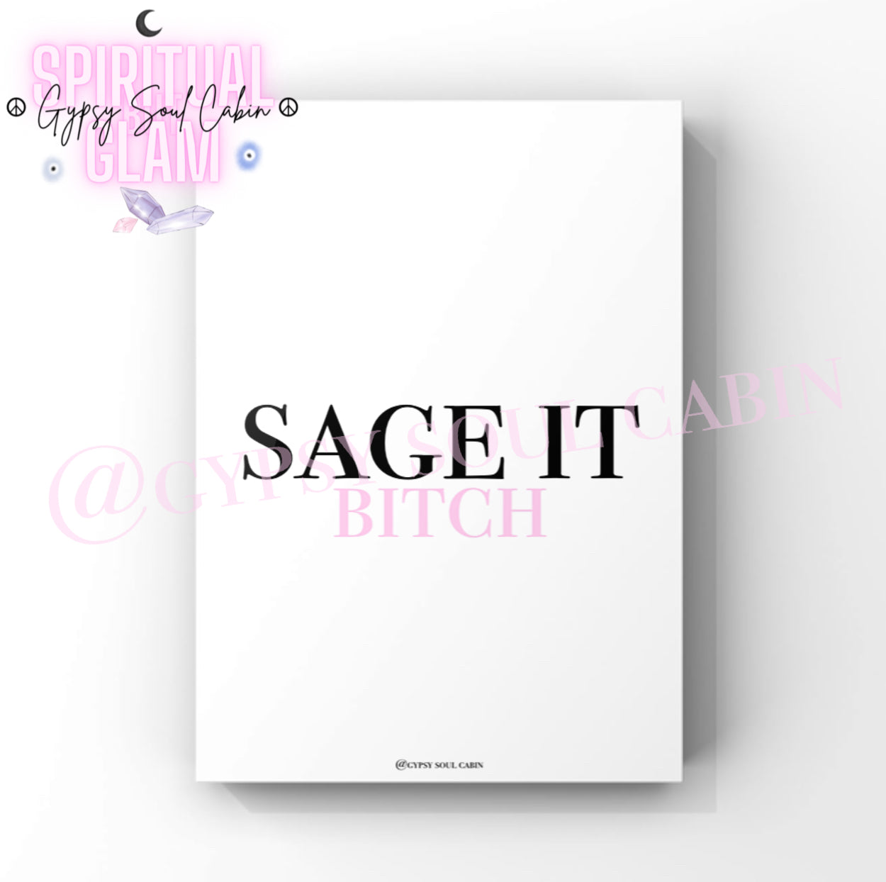 Good Energy Spirit Badass Humerus Spiritual Black White & Pink Quote Prints