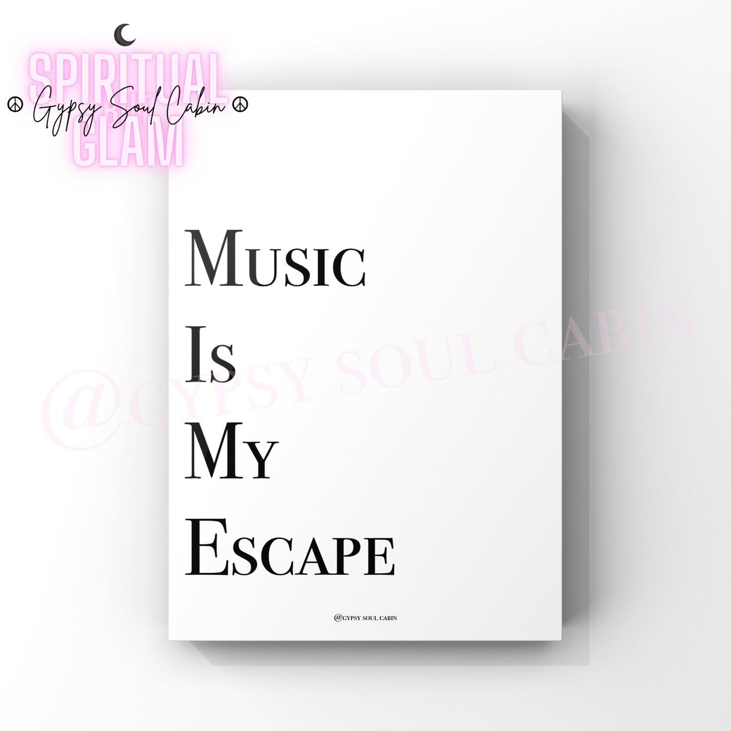 Music Is My Escape, Turn Up The Volume Quote Prints