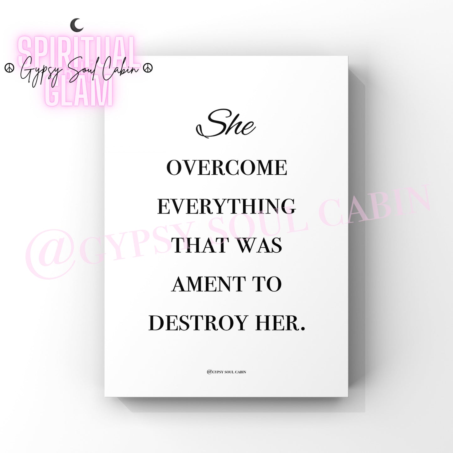 Strong Women, Self Love Quote A4 Black & White Quote Prints