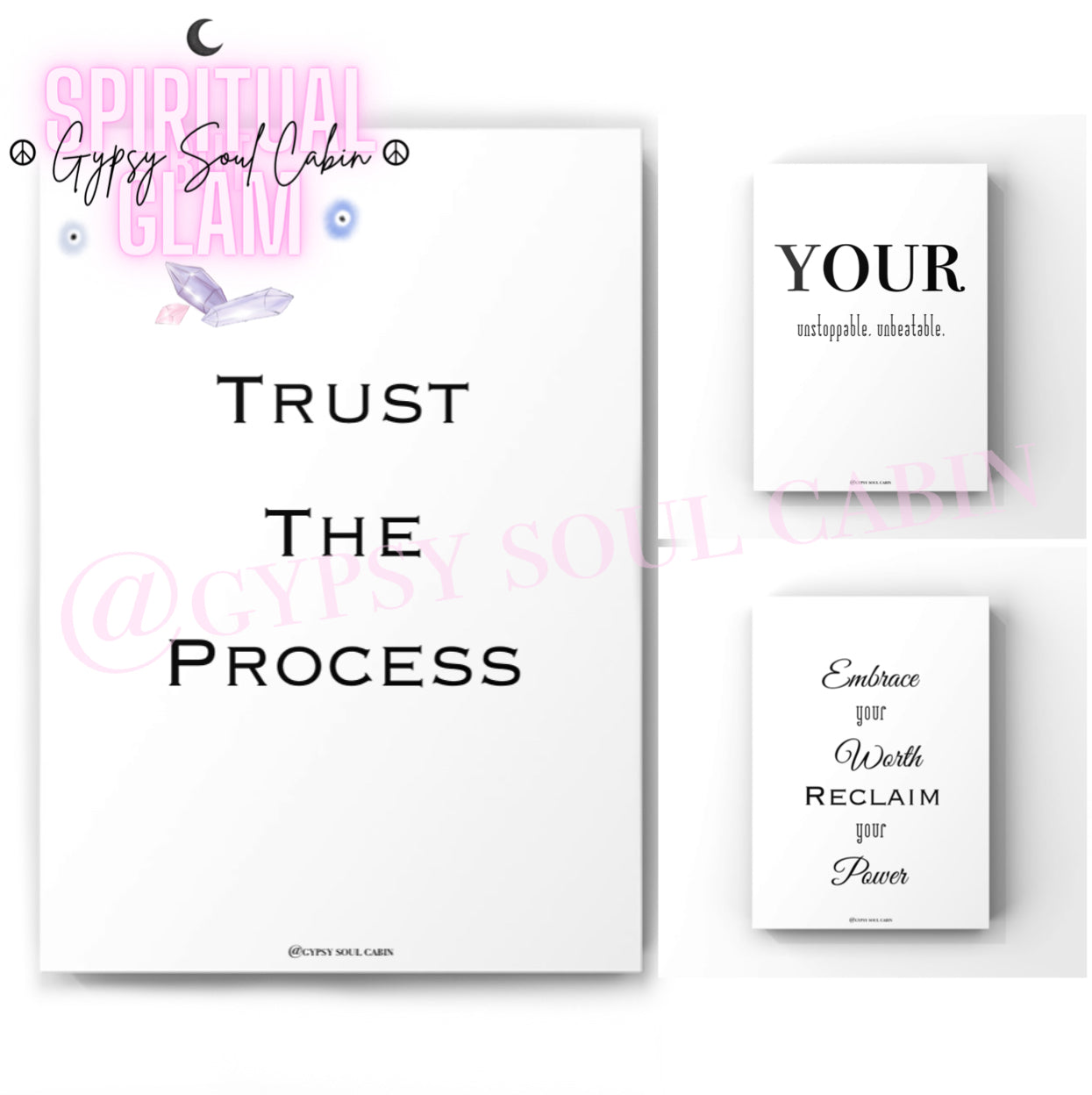 Trust The Process, Your Unbeatable Unstoppable, Self Worth Life Quote Prints