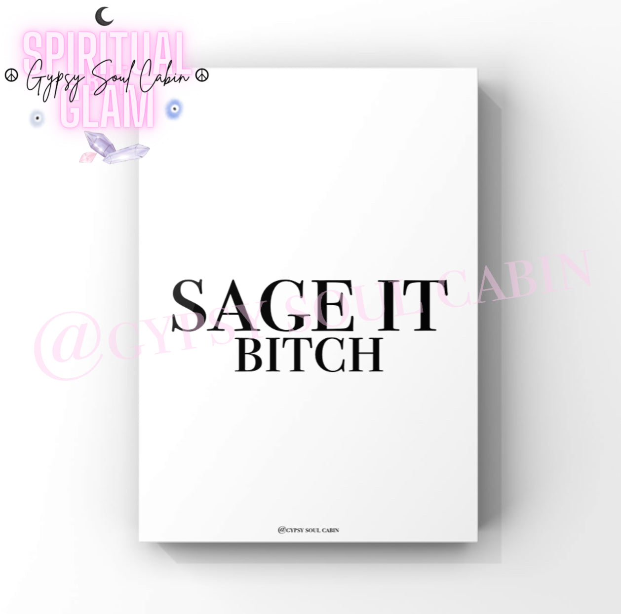 Good Energy Spirit Badass Humerus Spiritual Black & White Quote Prints