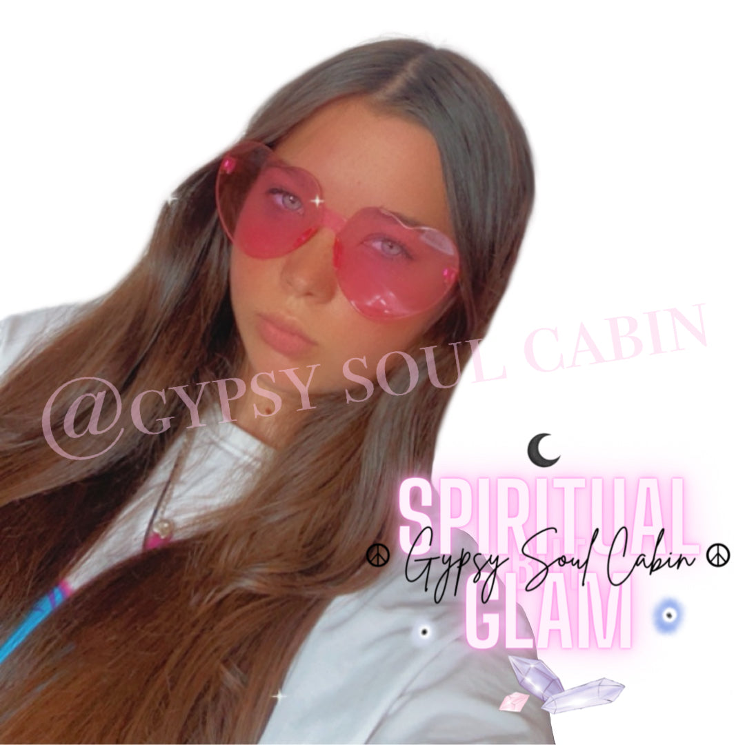 Girly Pink Heart Fashion Glasses