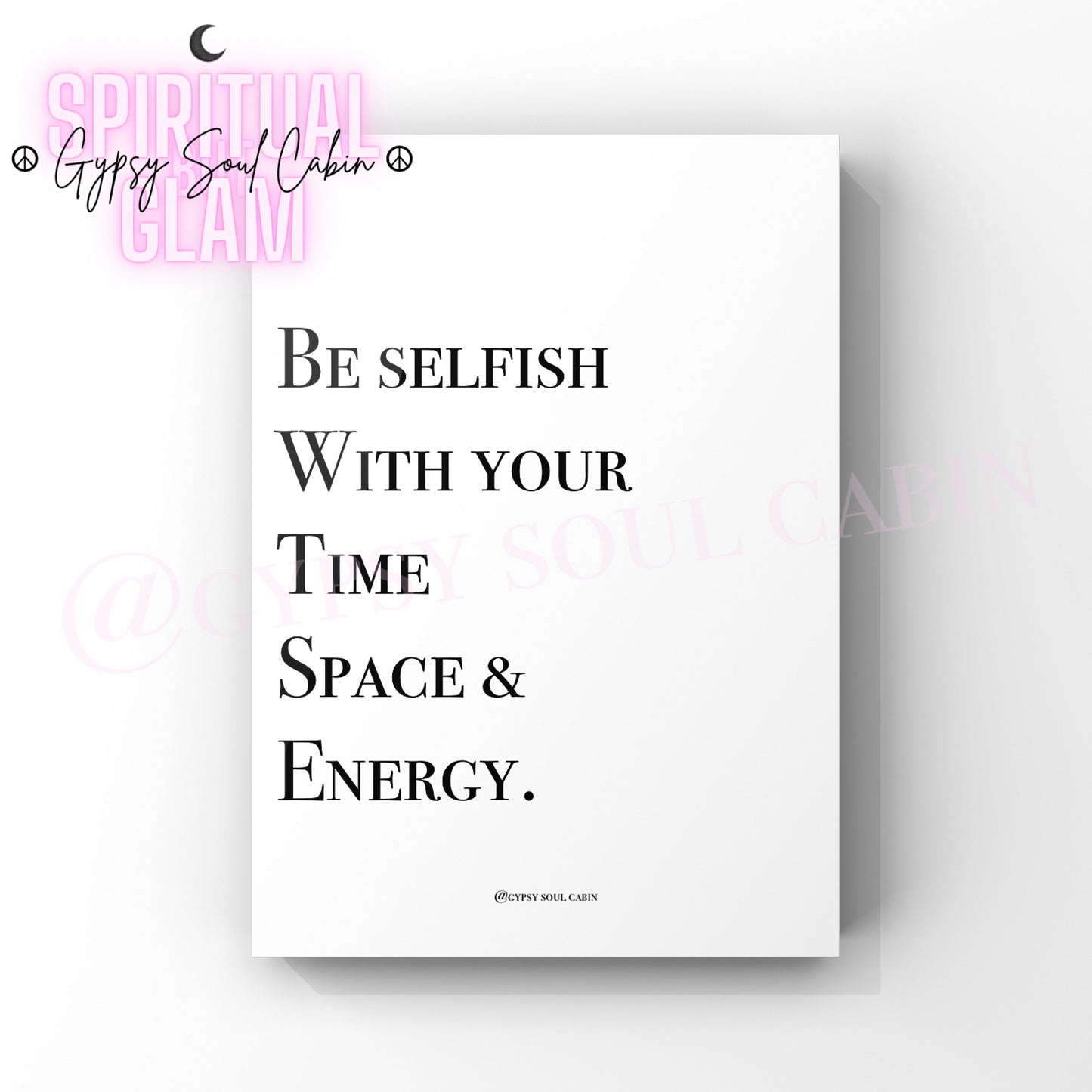 I Am A Magnet For Positive Energy, Healthy, Happy, Relaxed A4 Black & White Quote Prints
