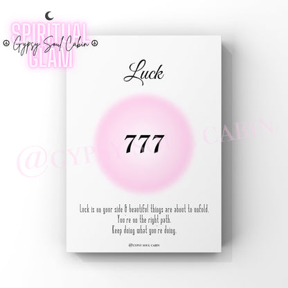 Angel Numbers 777, 888, 999 Pink Prints