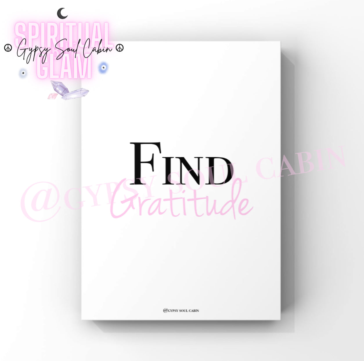 Find Gratitude Black White, Pink & Blue Prints