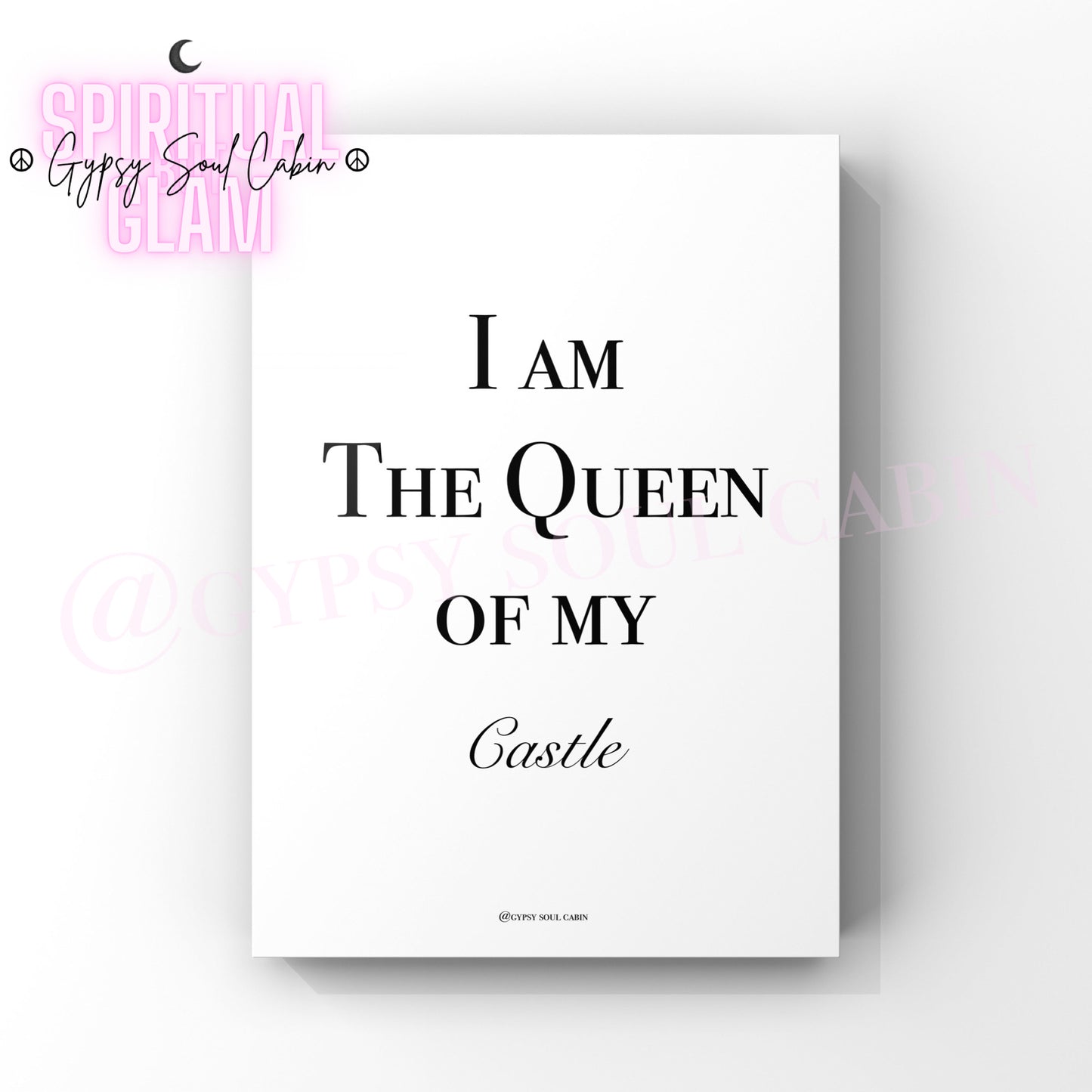 Queen Of My Castle, Beauty Begins, She Said A4 Black & White Quote Prints