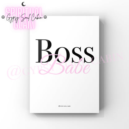 Boss Babe, Empowering, Goals, I Am Grateful Quote Prints