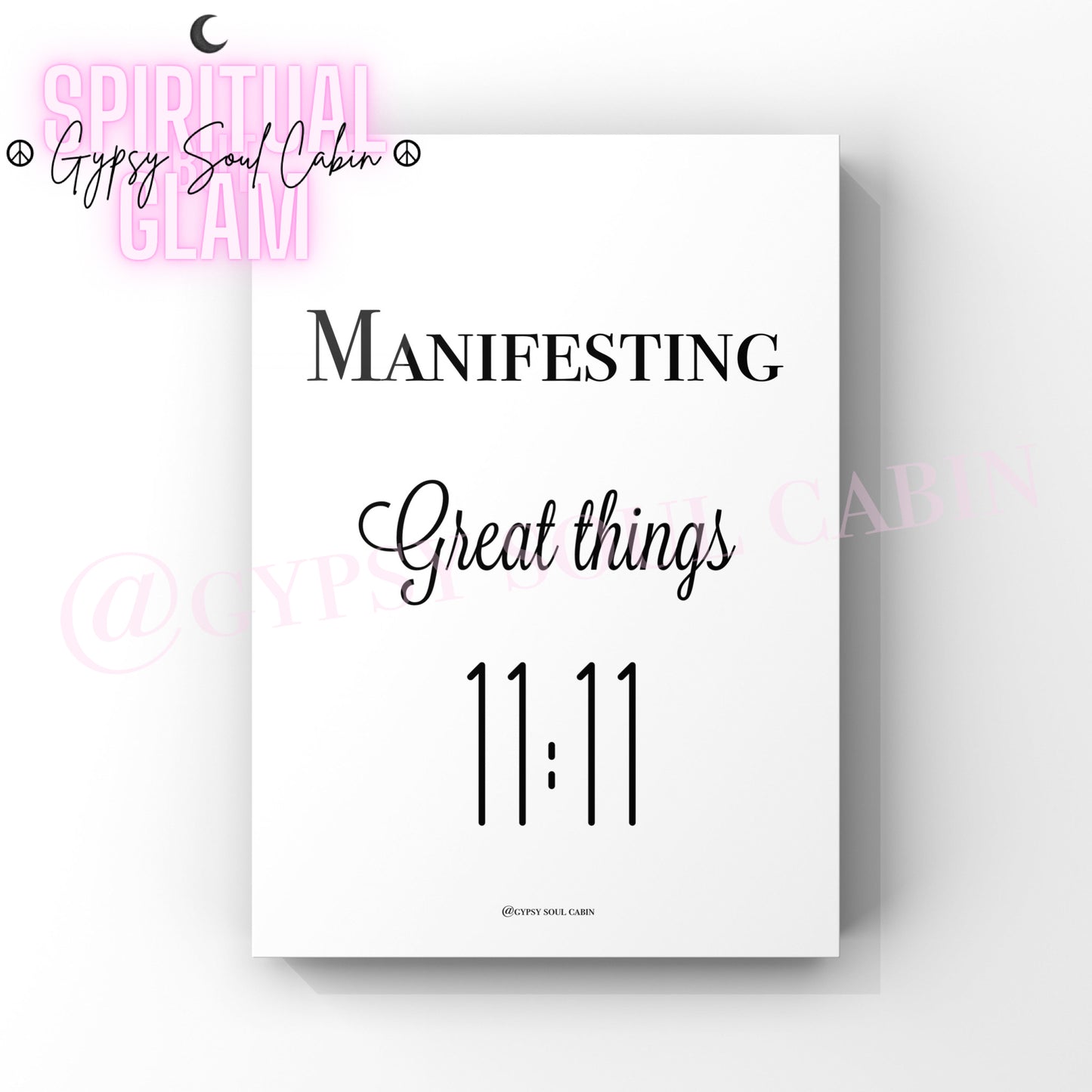 Manifesting Great Things 11:11, Dance, Nature A4 Black & White Quote Prints