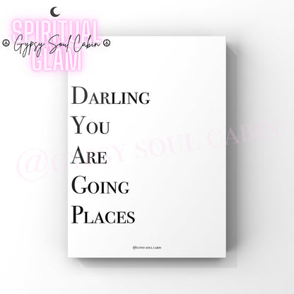 Darling You Are Going Places, Invest In Your Wardrobe, Cinderella Fashion Quote Prints