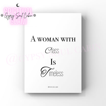 Fashion, Shoes, Class, Timeless Black & White Quote Prints