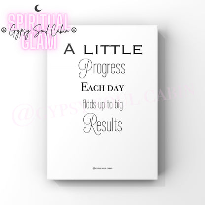 Progress, Results, Fearless, Limitless Quote Prints