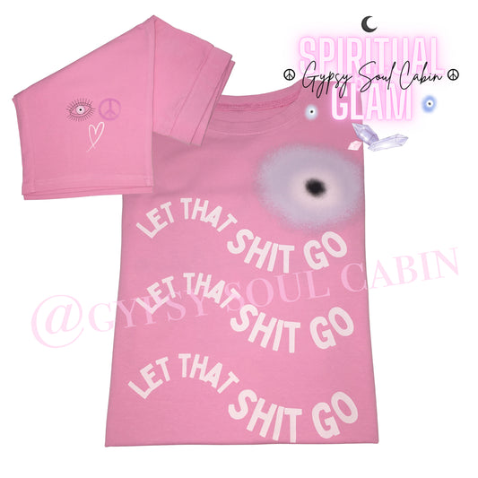 Let That Shit Go Evil Eye Limited Edition Shorts & Oversized T-Shirt Set