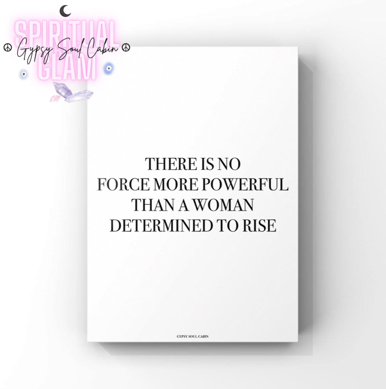 Feminine energy quote print on white background, featuring motivational messages for inspiration and self-love, perfect for wall decor.