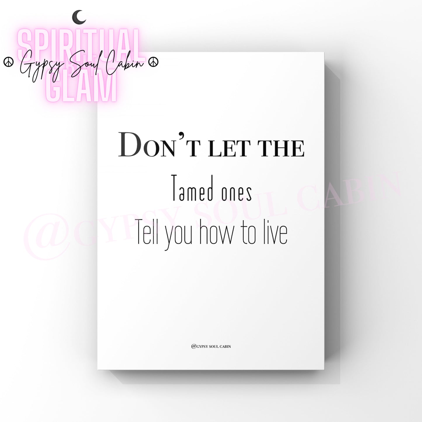 Minimalist A4 black and white typography wall art print featuring the soulful text Don't let the Lonely ones Tell you how to love.